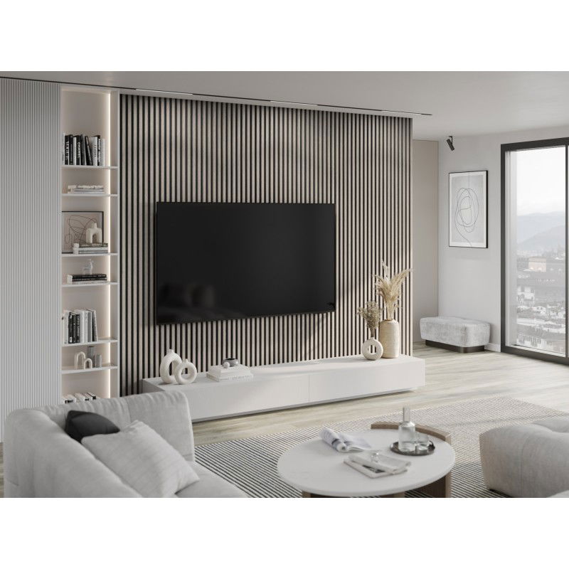 Mexen Lam-B vzorka stenových lamiel, HDF doska 4 mm, technická dyha, Popolavý Dub - S100-005-S