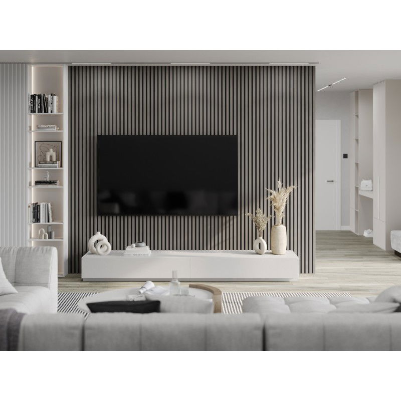 Mexen Lam-B vzorka stenových lamiel, doska HDF 4 mm, technická dyha, Oceľový Dub - S100-006-S