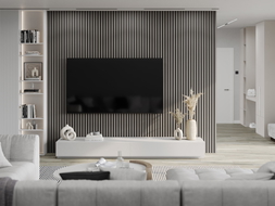 Mexen Lam-B vzorka stenových lamiel, doska HDF 4 mm, technická dyha, Oceľový Dub - S100-006-S