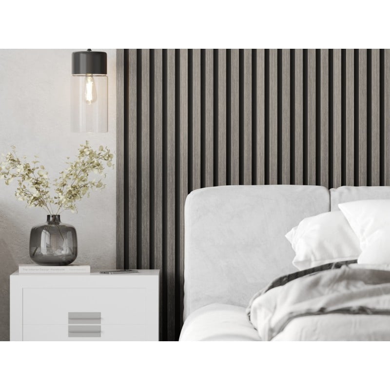 Mexen Lam-B vzorka nástenných lamiel 275 x 30 cm, HDF doska 4 mm, technická dýha, Strieborný Dub - S100-007-S