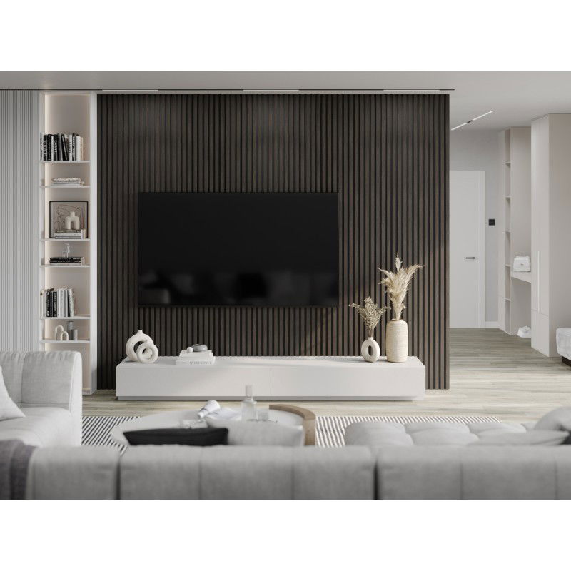 Mexen Lam-B vzorka nástenných lamiel, HDF doska 4 mm, technická dyha, Strieborný Orech - S100-009-S