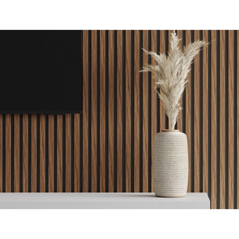 Mexen Lam-B vzorka nástenných lamel 275 x 30 cm, doska HDF 4 mm, technická dyha, Rubínový mahagón - S100-013-S