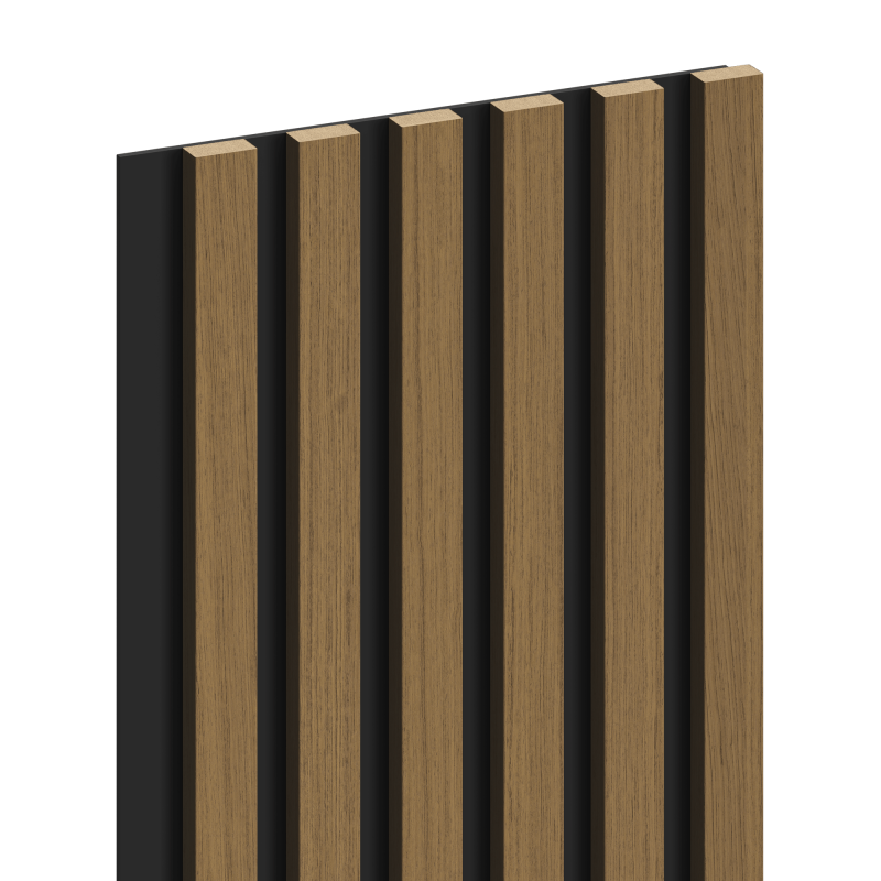 Mexen Lam-B vzorka nástenných lamiel 275 x 30 cm, HDF doska 4 mm, technická dyha, Zlatý teak - S100-014-S