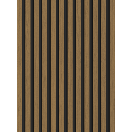 Mexen Lam-B vzorka nástenných lamiel 275 x 30 cm, HDF doska 4 mm, technická dyha, Zlatý teak - S100-014-S