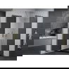 Mexen Pretoria sprchová kabína s výklopnými dverami 70 x 70 cm, grafit, chróm + brodzik Flat, čierny - 852-070-070-01-40-4070