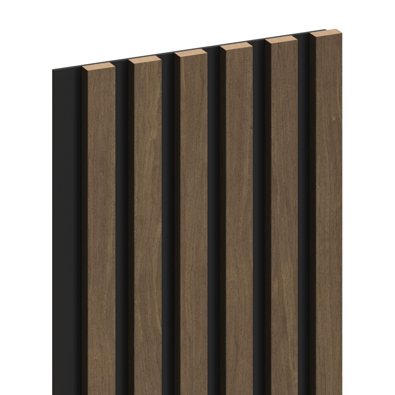 Mexen Lam-B vzorka stenových lamiel 275 x 30 cm, HDF doska 4 mm, technická dyha, Orech Kakaový - S100-018-S