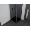 Mexen Pretoria sprchová kabína s výklopnými dverami 70 x 70 cm, grafit, chróm + brodzik Flat, čierny - 852-070-070-01-40-4070