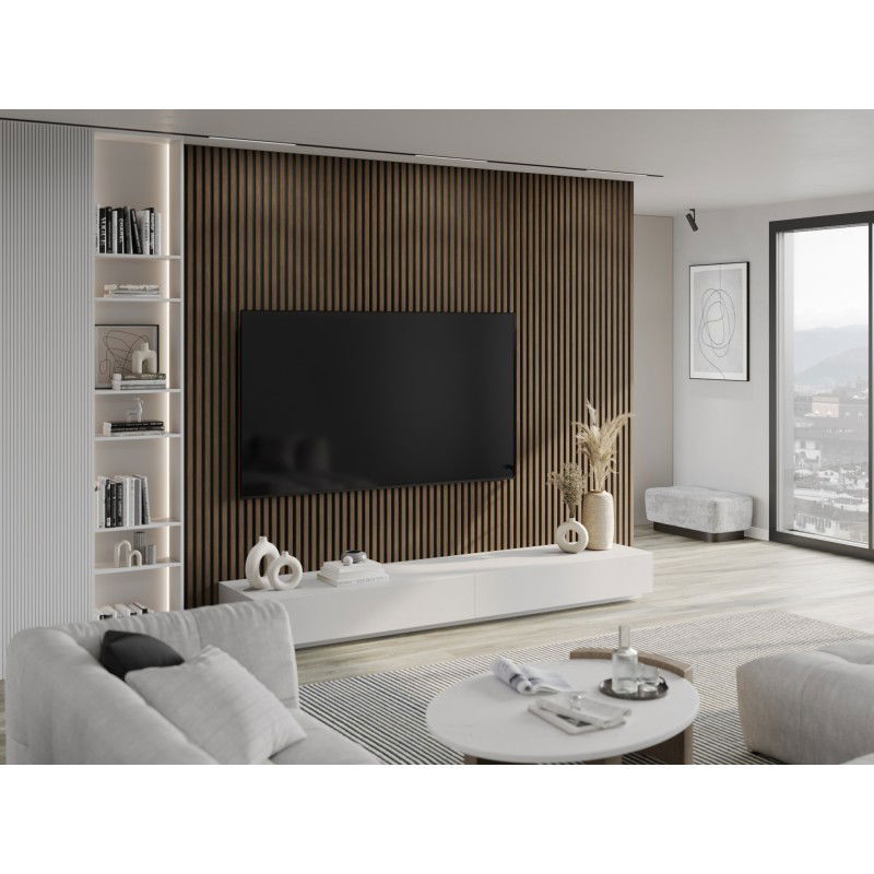 Mexen Lam-B vzorka stenových líšt, doska HDF 4 mm, technická dyha, Kakaový Orech - S100-018-S