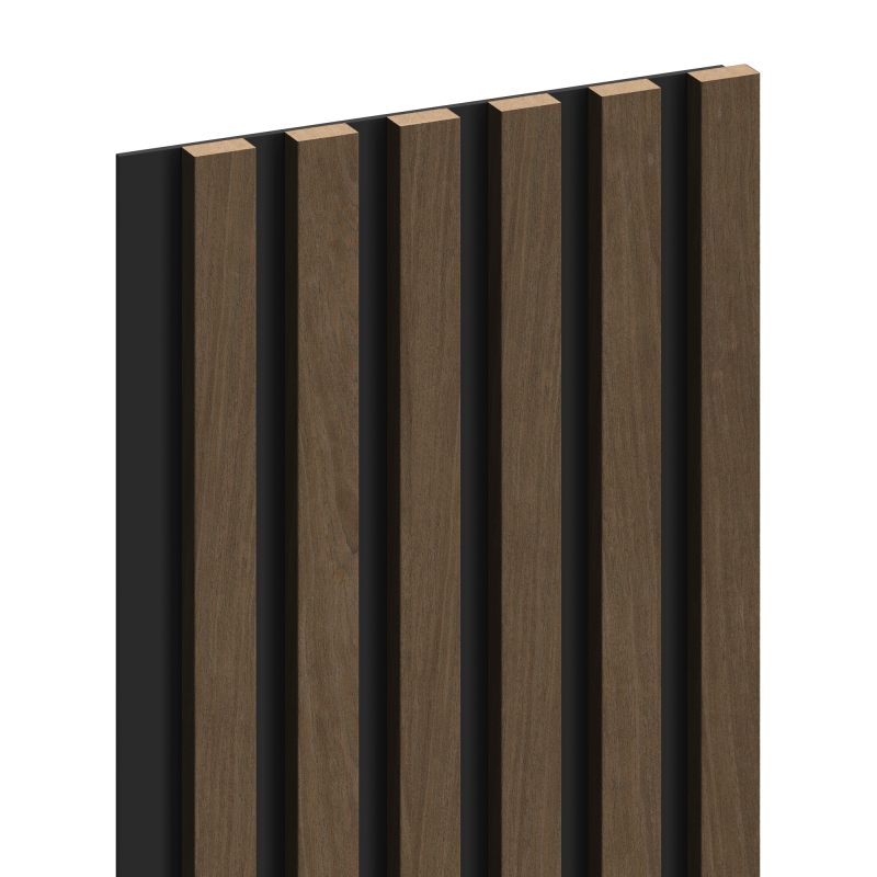 Mexen Lam-B vzorka nástenných lamiel 275 x 30 cm, doska HDF 4 mm, technická dyha, Orech Espresso - S100-019-S