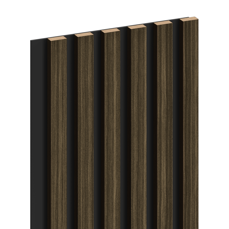 Mexen Lam-B vzorová vzorka nástenných lamiel 275 x 30 cm, HDF doska 4 mm, technická dyha, Kráľovský eben - S100-020-S