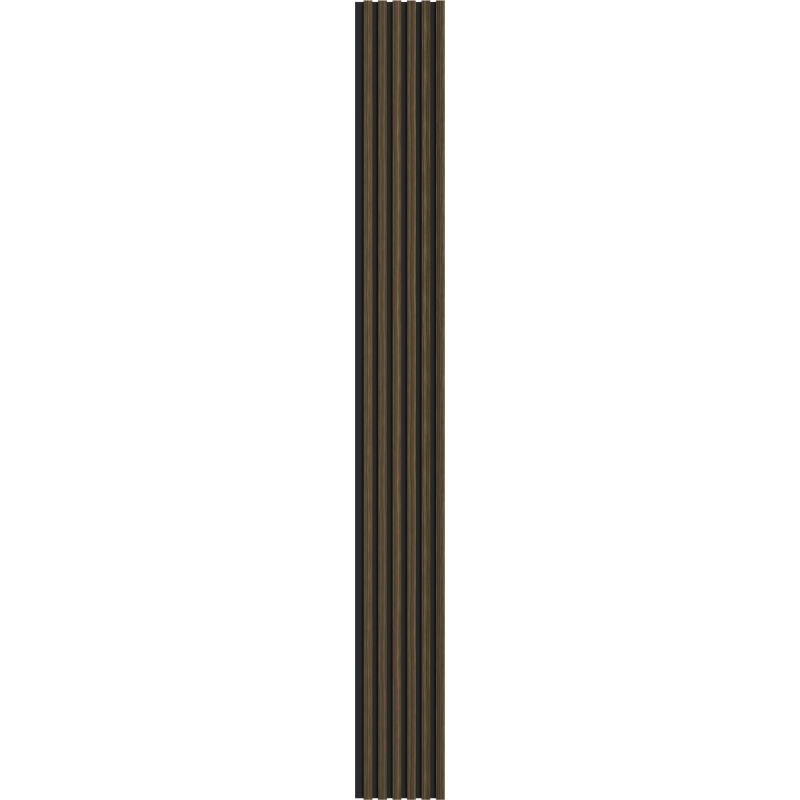 Mexen Lam-B vzorová vzorka nástenných lamiel 275 x 30 cm, HDF doska 4 mm, technická dyha, Kráľovský eben - S100-020-S