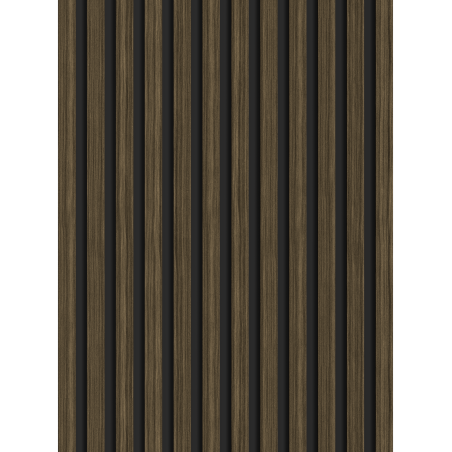 Mexen Lam-B vzorová vzorka nástenných lamiel 275 x 30 cm, HDF doska 4 mm, technická dyha, Kráľovský eben - S100-020-S