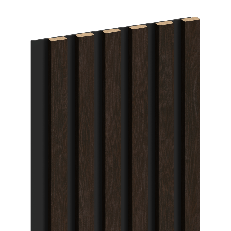 Mexen Lam-B vzorka stenových líšt 275 x 30 cm, HDF doska 4 mm, technická dyha, Hnedý Eben - S100-022-S