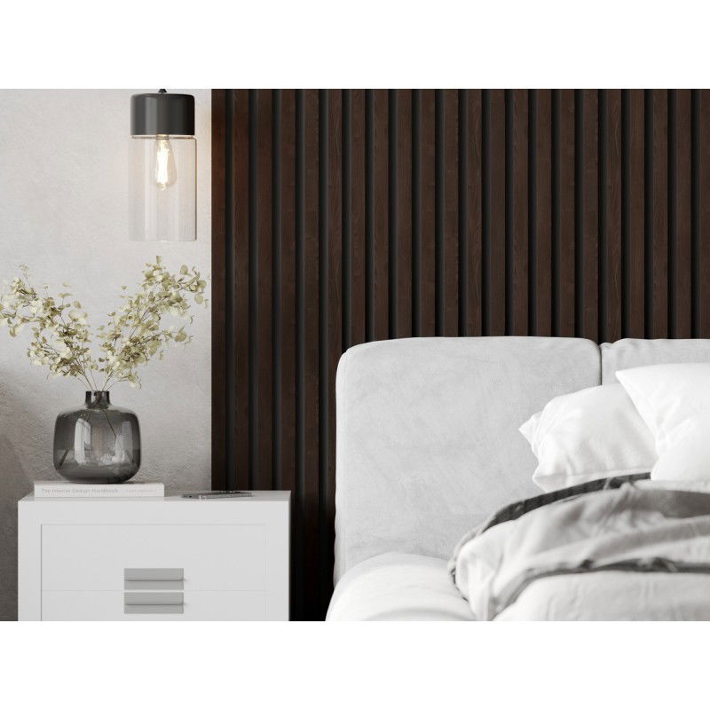 Mexen Lam-B vzorka stenových líšt 275 x 30 cm, HDF doska 4 mm, technická dyha, Hnedý Eben - S100-022-S