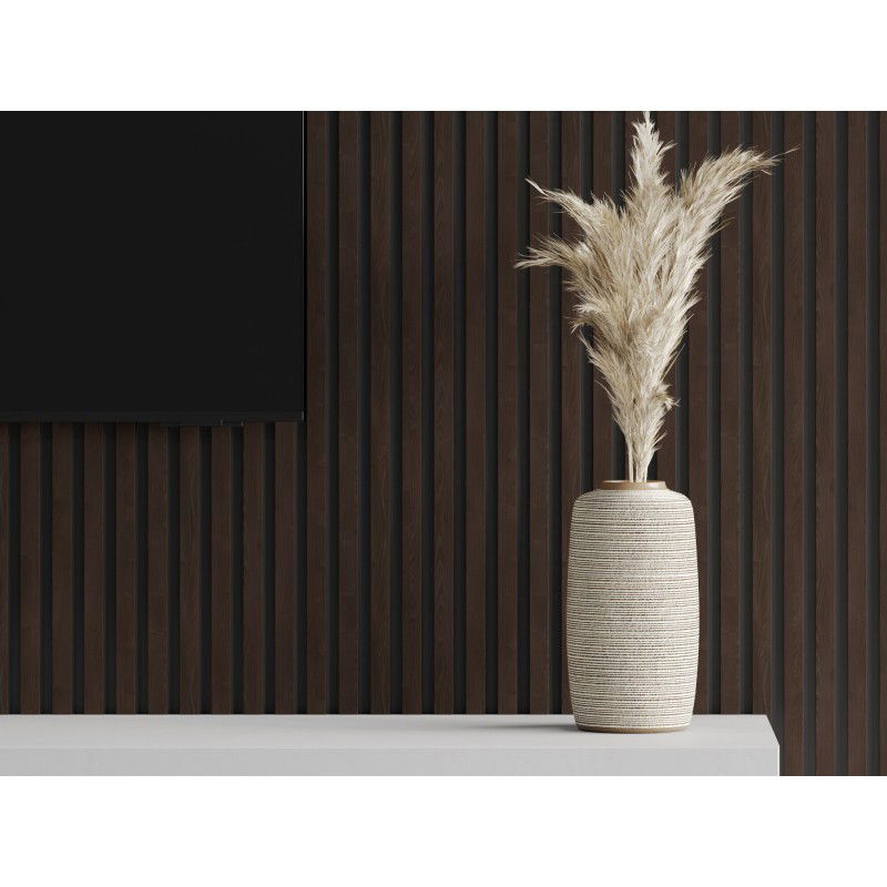 Mexen Lam-B vzorka stenových líšt 275 x 30 cm, HDF doska 4 mm, technická dyha, Hnedý Eben - S100-022-S