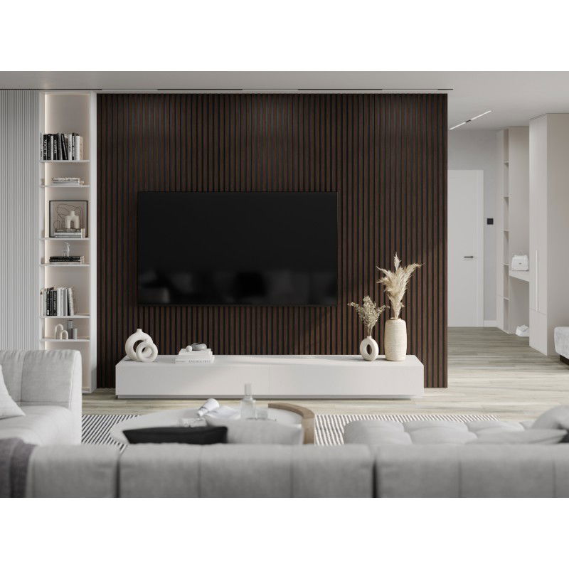 Mexen Lam-B vzorka stenových líšt 275 x 30 cm, HDF doska 4 mm, technická dyha, Hnedý Eben - S100-022-S