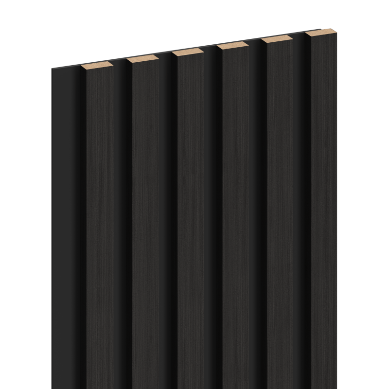 Mexen Lam-B vzorka nástenných lamiel, doska HDF 4 mm, technická dyha, Eben Čierny - S100-023-S