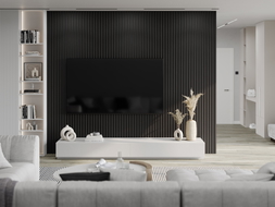 Mexen Lam-B vzorka nástenných lamiel, doska HDF 4 mm, technická dyha, Eben Čierny - S100-023-S