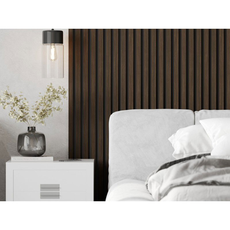 Mexen Lam-B vzorka stenových lamiel 275 x 30 cm, HDF doska 4 mm, technická dyha, Tmavý Orech - S100-024-S