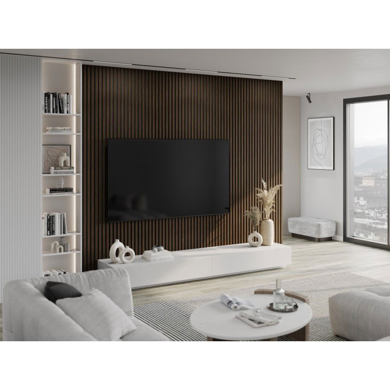 Mexen Lam-B vzorka stenových lamiel 275 x 30 cm, HDF doska 4 mm, technická dyha, Tmavý Orech - S100-024-S