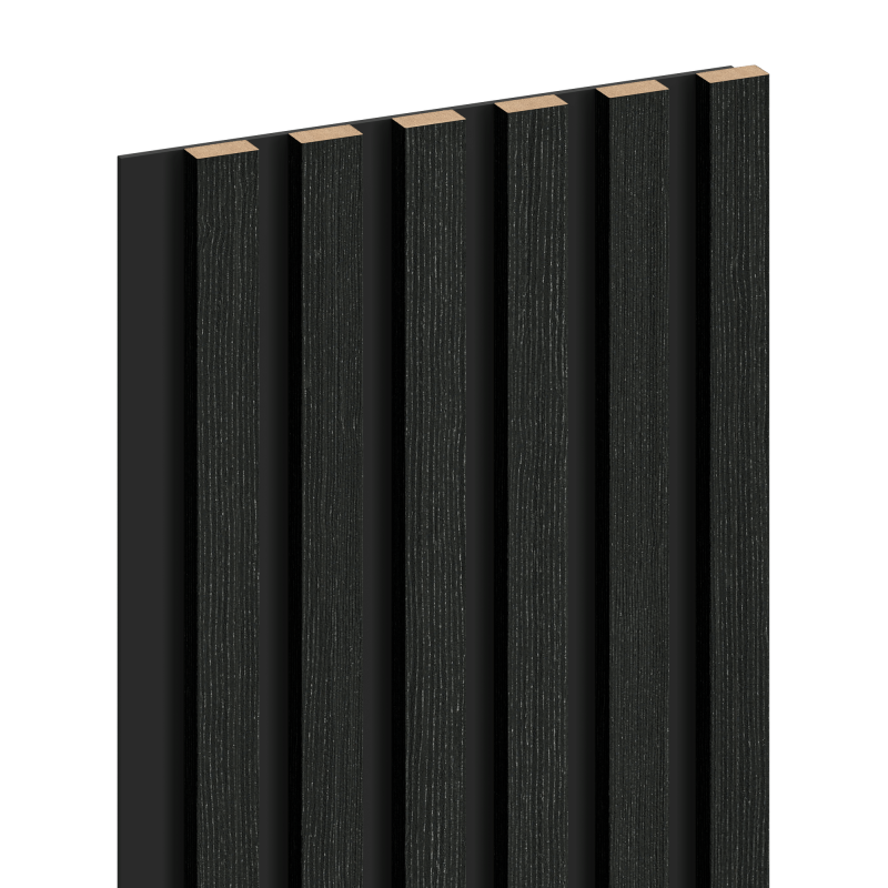 Mexen Lam-B vzorka stenových lamiel 275 x 30 cm, HDF doska 4 mm, technická dyha, Strieborný Čierny Dub - S100-025-S