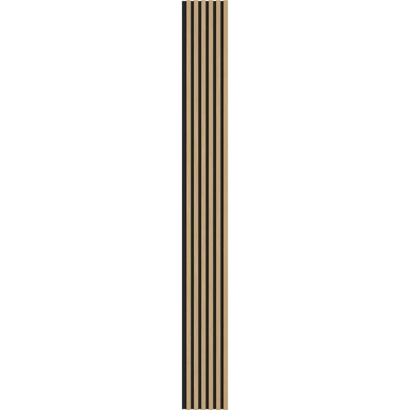 Mexen Lam-F vzorka akustických stenových lamiel 275 x 30 cm, plsť 8 mm, technická dyha, Zlatý Dub - S105-003-S