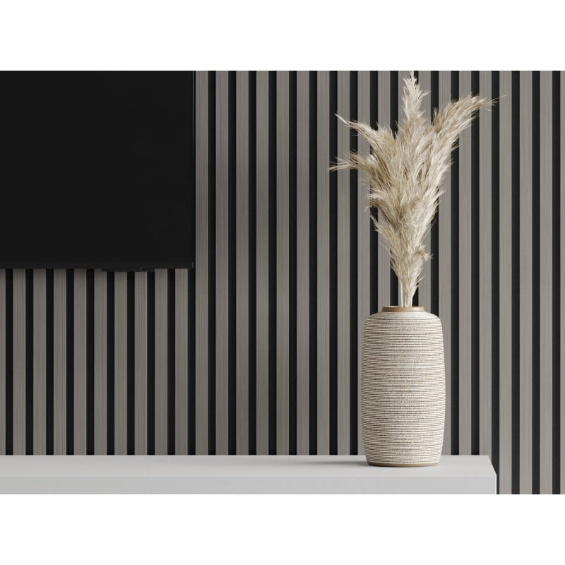 Mexen Lam-F vzorka akustických stenových lamiel 275 x 30 cm, plsť 8 mm, technická dyha, oceľový dub - S105-006-S