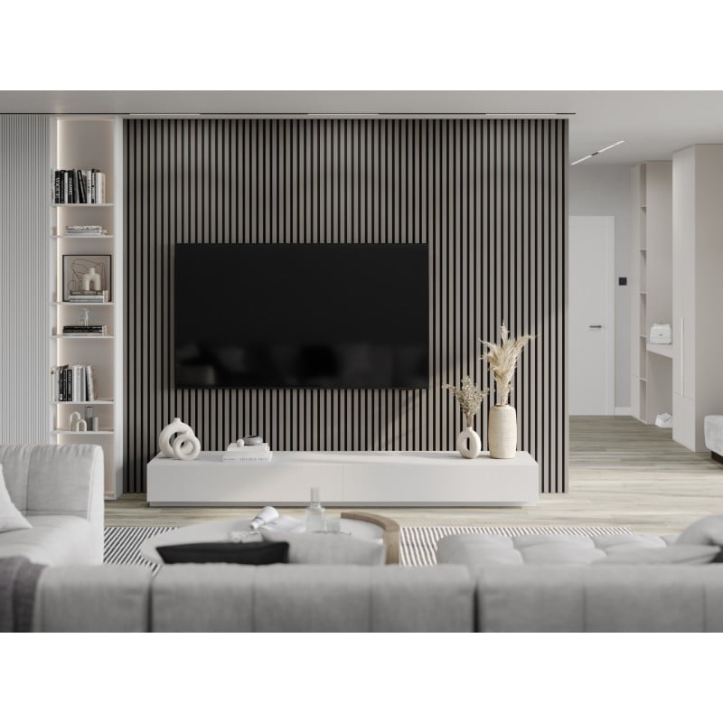 Mexen Lam-F vzorka akustických stenových lamiel 275 x 30 cm, plsť 8 mm, technická dyha, oceľový dub - S105-006-S