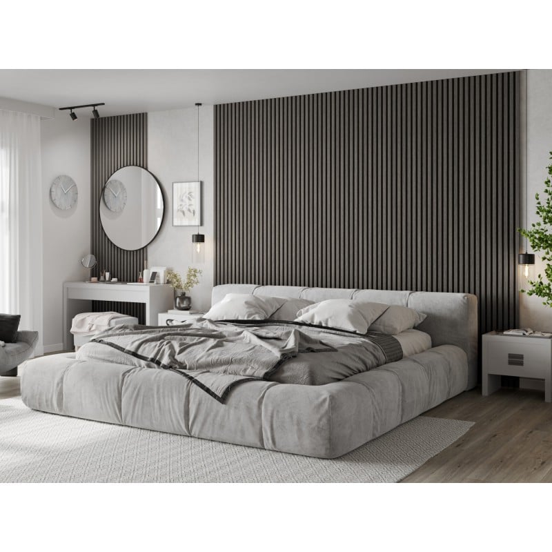 Mexen Lam-F vzorka akustických nástenných lamiel 275 x 30 cm, plsť 8 mm, technická dyha, Strieborno-dubová - S105-007-S