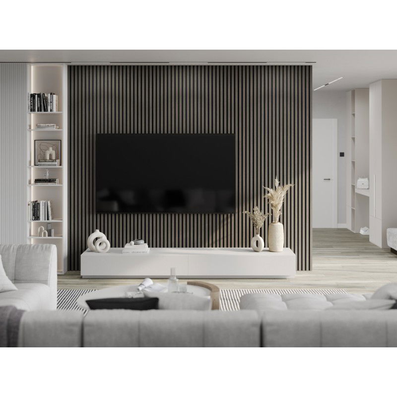 Mexen Lam-F vzorka akustických nástenných lamiel 275 x 30 cm, plsť 8 mm, technická dyha, Onyxový dub - S105-010-S