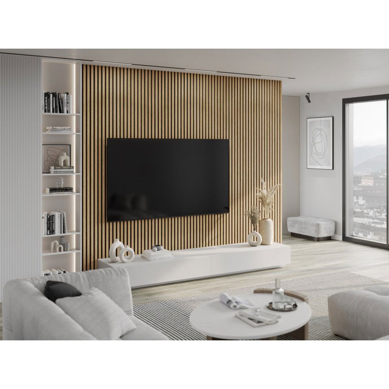 Mexen Lam-F vzorka akustických stenových lamiel, plsť 8 mm, technická dyha, Klasická borovica - S105-012-S