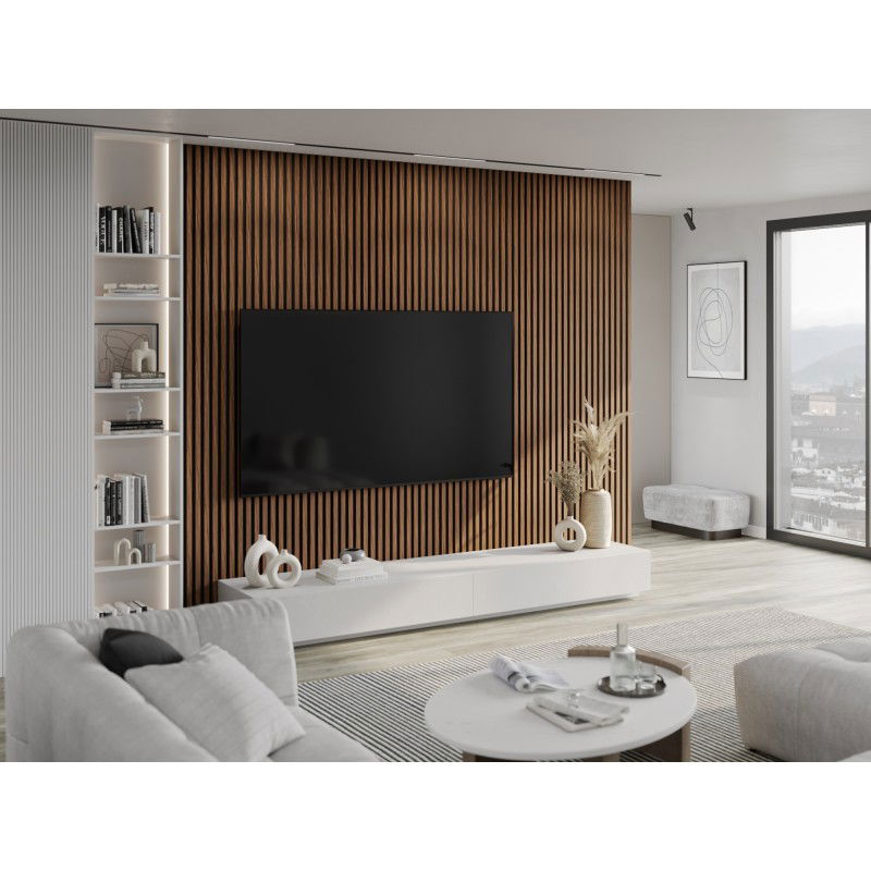 Mexen Lam-F vzorka akustických stenových lamiel 275 x 30 cm, plsť 8 mm, technická dyha, rubínový mahagón - S105-013-S