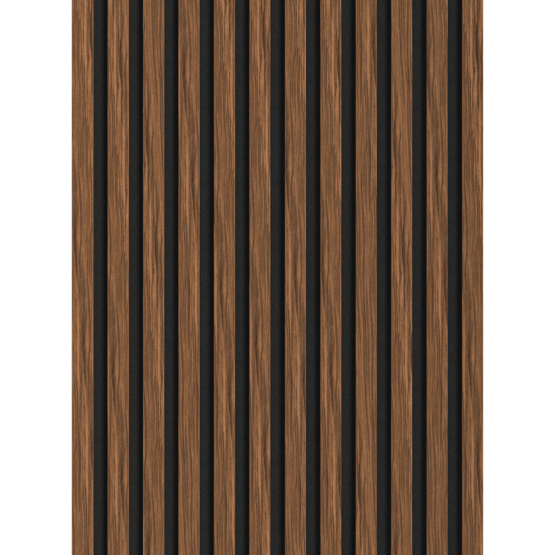 Mexen Lam-F vzorka akustických stenových lamiel 275 x 30 cm, plsť 8 mm, technická dyha, rubínový mahagón - S105-013-S