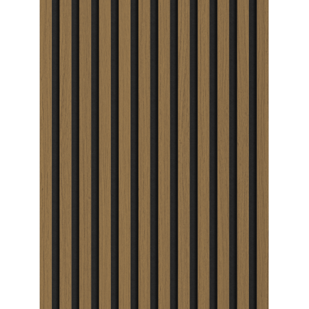 Mexen Lam-F vzorka akustických stenových lamiel 275 x 30 cm, plsť 8 mm, technická dyha, Zlatý Teak - S105-014-S