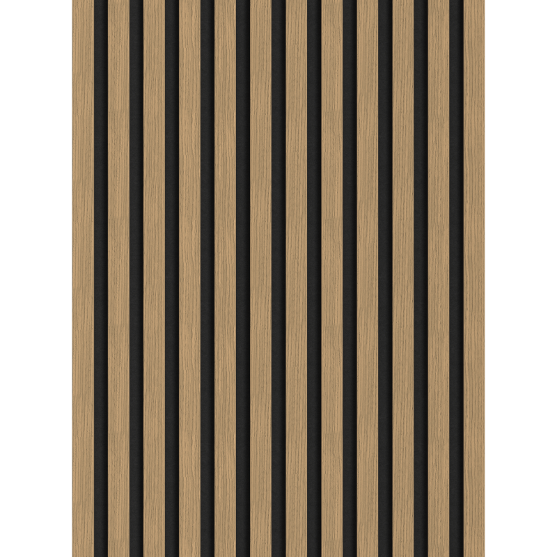 Mexen Lam-F vzorka akustických stenových lamiel 275 x 30 cm, plst 8 mm, technická dyha, Ľanový Orech - S105-015-S