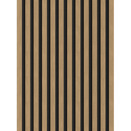 Mexen Lam-F vzorka akustických stenových lamiel 275 x 30 cm, plst 8 mm, technická dyha, Ľanový Orech - S105-015-S