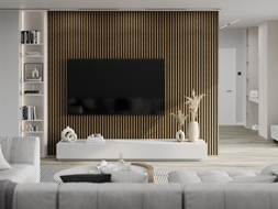 Mexen Lam-F vzorka akustických stenových lamiel, plsť 8 mm, technická dyha, Prírodný Orech - S105-016-S