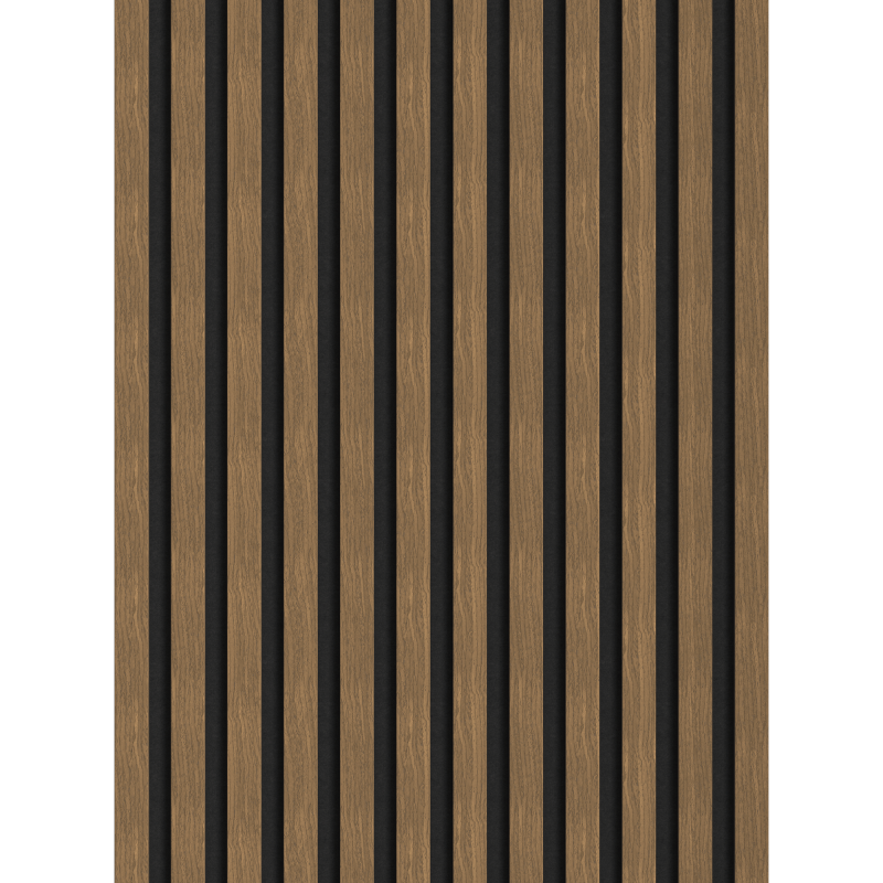 Mexen Lam-F vzorka akustických stienových lamiel 275 x 30 cm, plsť 8 mm, technická dyha, prírodný orech - S105-016-S