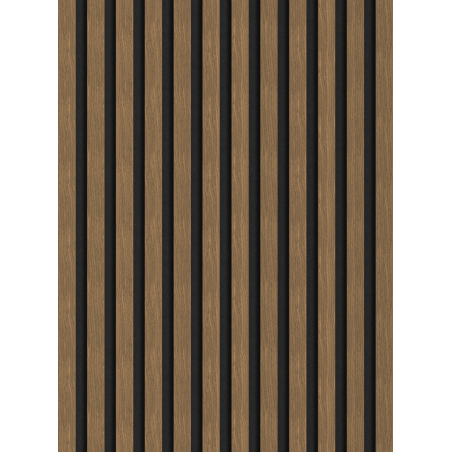 Mexen Lam-F vzorka akustických stienových lamiel 275 x 30 cm, plsť 8 mm, technická dyha, prírodný orech - S105-016-S