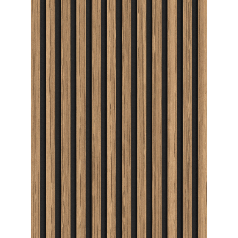 Mexen Lam-F vzorka akustických stenových lamiel 275 x 30 cm, plsť 8 mm, technická dyha, Svetlý Orech - S105-017-S