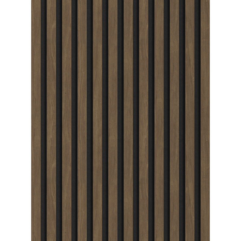 Mexen Lam-F vzorka akustických nástenných lamiel, plsť 8 mm, technická dyha, Kakao Orech - S105-018-S