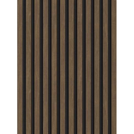 Mexen Lam-F vzorka akustických nástenných lamiel 275 x 30 cm, plsť 8 mm, technická dyha, Oriešok Kakaový - S105-018-S