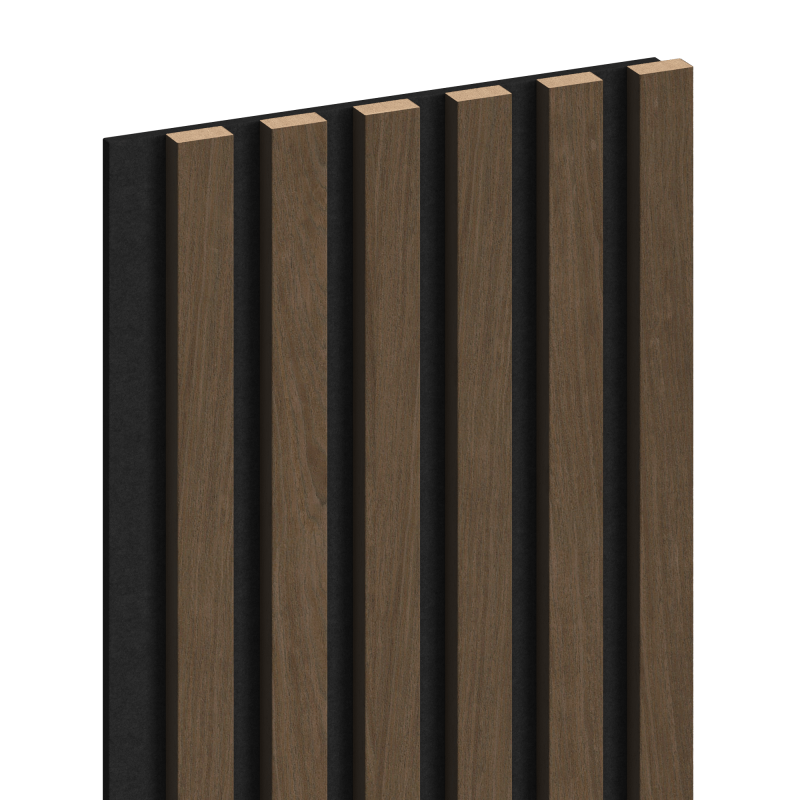 Mexen Lam-F vzorka akustických stenových lamiel 275 x 30 cm, plsť 8 mm, technická dýha, orech Espresso - S105-019-S