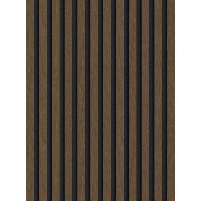 Mexen Lam-F vzorka akustických stenových lamiel 275 x 30 cm, plsť 8 mm, technická dýha, orech Espresso - S105-019-S