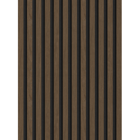 Mexen Lam-F vzorka akustických stenových lamiel 275 x 30 cm, plsť 8 mm, technická dýha, orech Espresso - S105-019-S