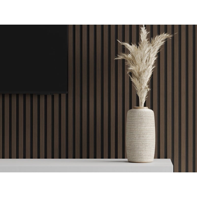 Mexen Lam-F vzorka akustických stenových lamiel 275 x 30 cm, plsť 8 mm, technická dyha, orech palisander - S105-021-S