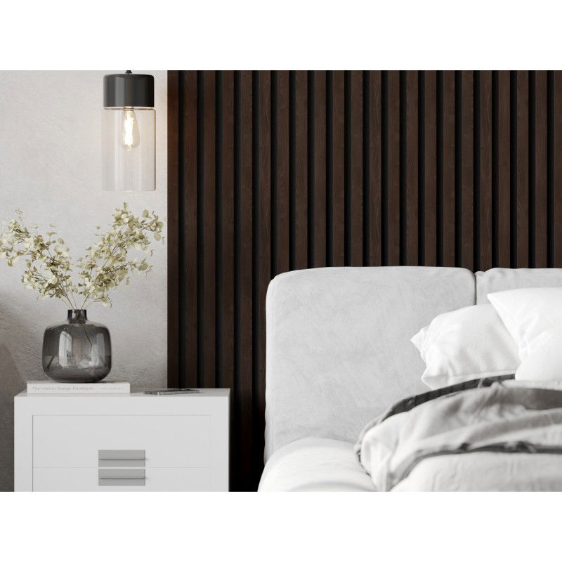 Mexen Lam-F vzorka akustických stenových lamiel, plsť 8 mm, technická dyha, Hnedý Eben - S105-022-S