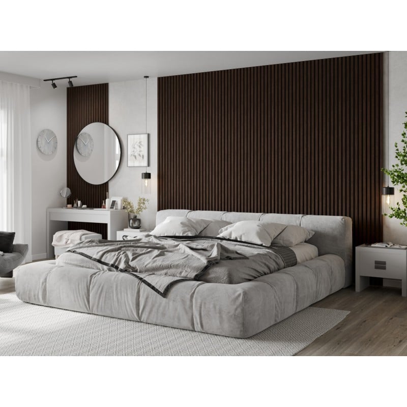 Mexen Lam-F vzorka stenových akustických lamiel 275 x 30 cm, plsť 8 mm, technická dyha, Hnedý Eben - S105-022-S