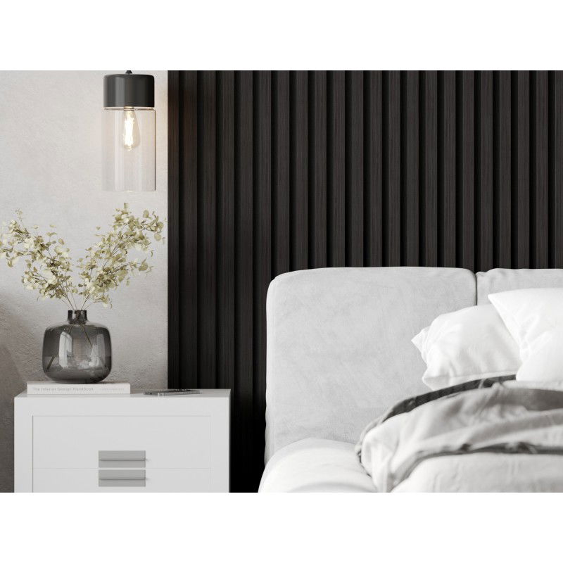 Mexen Lam-F vzorka akustických stenových lamiel, plsť 8 mm, technická dyha, Eben Čierny - S105-023-S