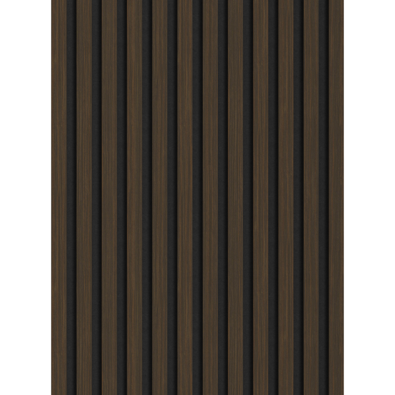 Mexen Lam-F vzorka akustických stenových lamiel, plsť 8 mm, technická dyha, Orech Pálený - S105-024-S